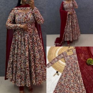 Anarkali Kalamkari Kurtha set