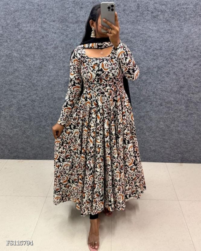 Anarkali Kalamkari Kurtha set - Image 6