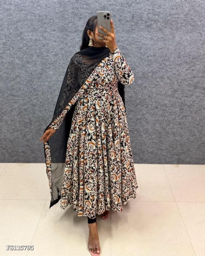 Anarkali Kalamkari Kurtha set - Image 7