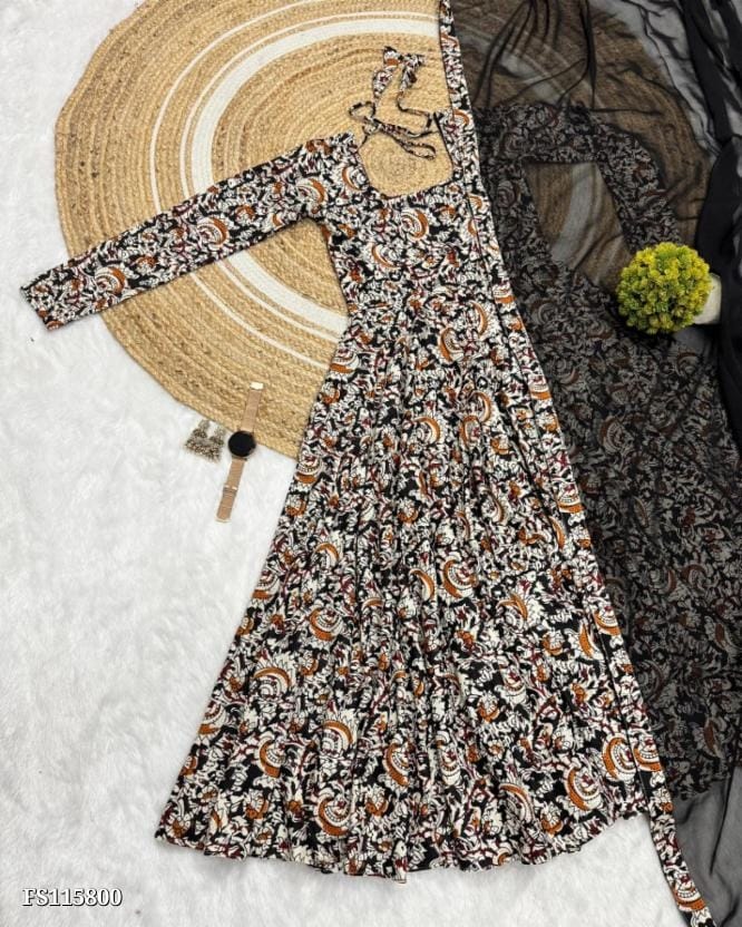Anarkali Kalamkari Kurtha set - Image 3