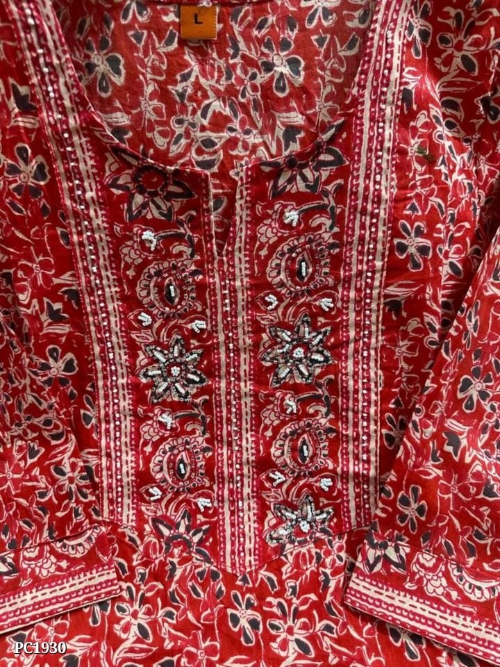 Embroidery Cotton Three Piece Suit - Image 11