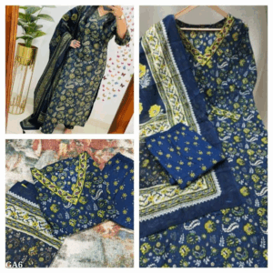 Cotton Kalamkari Printed Kurti Pant Dupatta Set